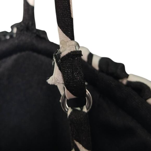 SPEECHLESS Juniors Sz 9 Black White Leaf Print Dress A-Line Knee Length Straps - Picture 10 of 10